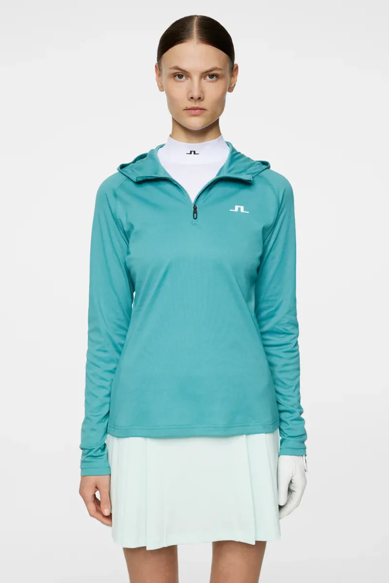 J.Lindeberg Agnes Quarter Zip Hood* Golf|Base & Mid Layers
