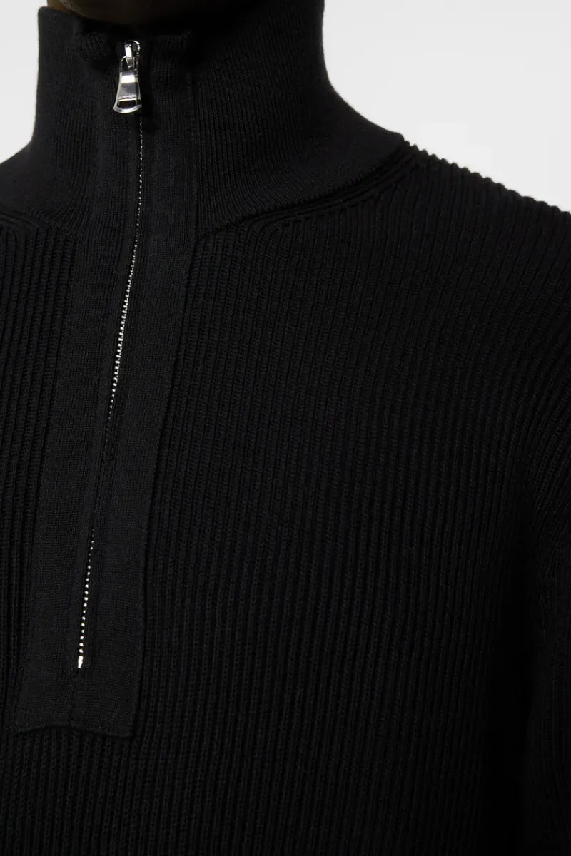 J.Lindeberg Alex Half Zip Knitted Sweater* Knitwear|Tops
