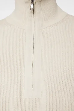 J.Lindeberg Alex Half Zip Knitted Sweater* Knitwear|Tops