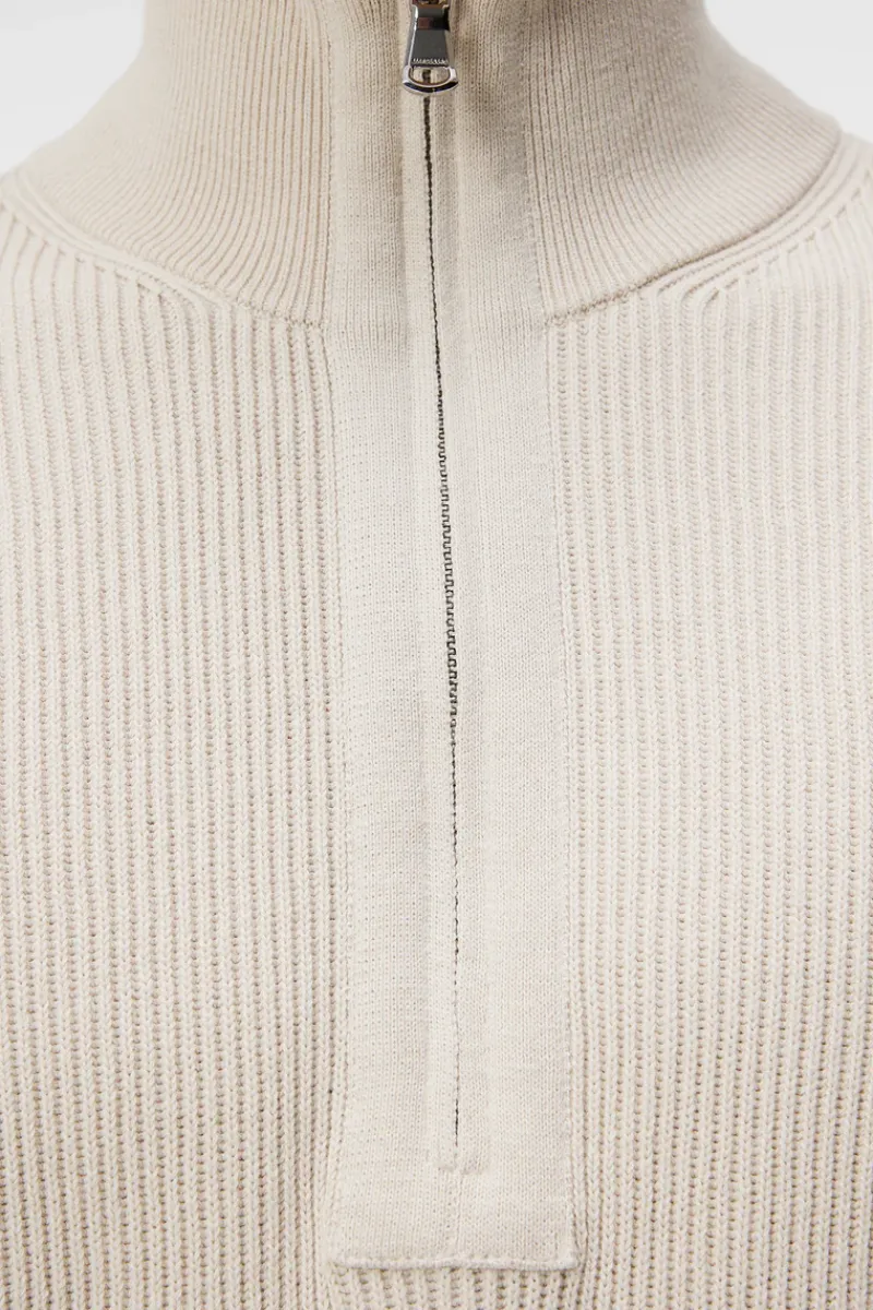 J.Lindeberg Alex Half Zip Knitted Sweater* Knitwear|Tops