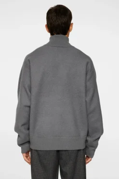 J.Lindeberg Bon Boiled Wool Quarter Zip* Knitwear|Tops