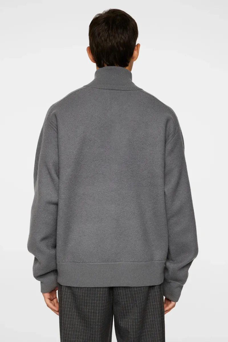 J.Lindeberg Bon Boiled Wool Quarter Zip* Knitwear|Tops