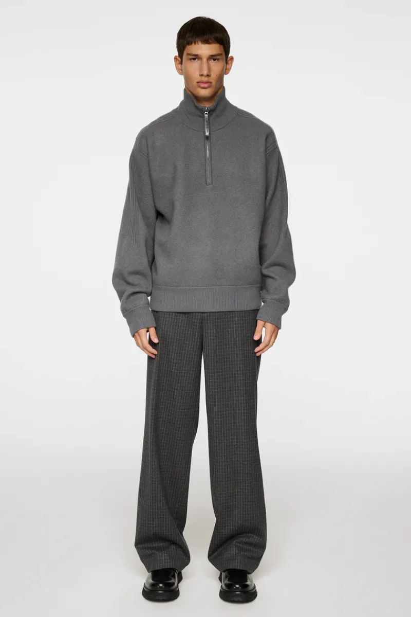J.Lindeberg Bon Boiled Wool Quarter Zip* Knitwear|Tops