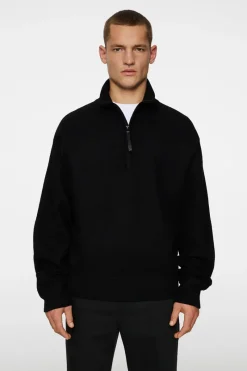 J.Lindeberg Bon Boiled Wool Quarter Zip* Knitwear|Tops