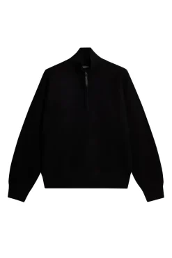 J.Lindeberg Bon Boiled Wool Quarter Zip* Knitwear|Tops