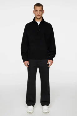 J.Lindeberg Bon Boiled Wool Quarter Zip* Knitwear|Tops