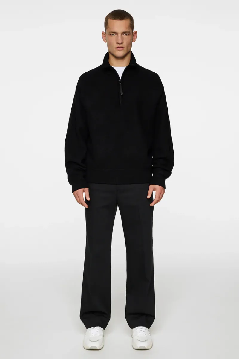 J.Lindeberg Bon Boiled Wool Quarter Zip* Knitwear|Tops