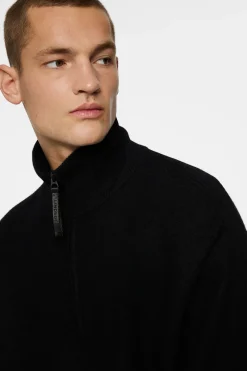 J.Lindeberg Bon Boiled Wool Quarter Zip* Knitwear|Tops