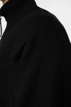 J.Lindeberg Bon Boiled Wool Quarter Zip* Knitwear|Tops