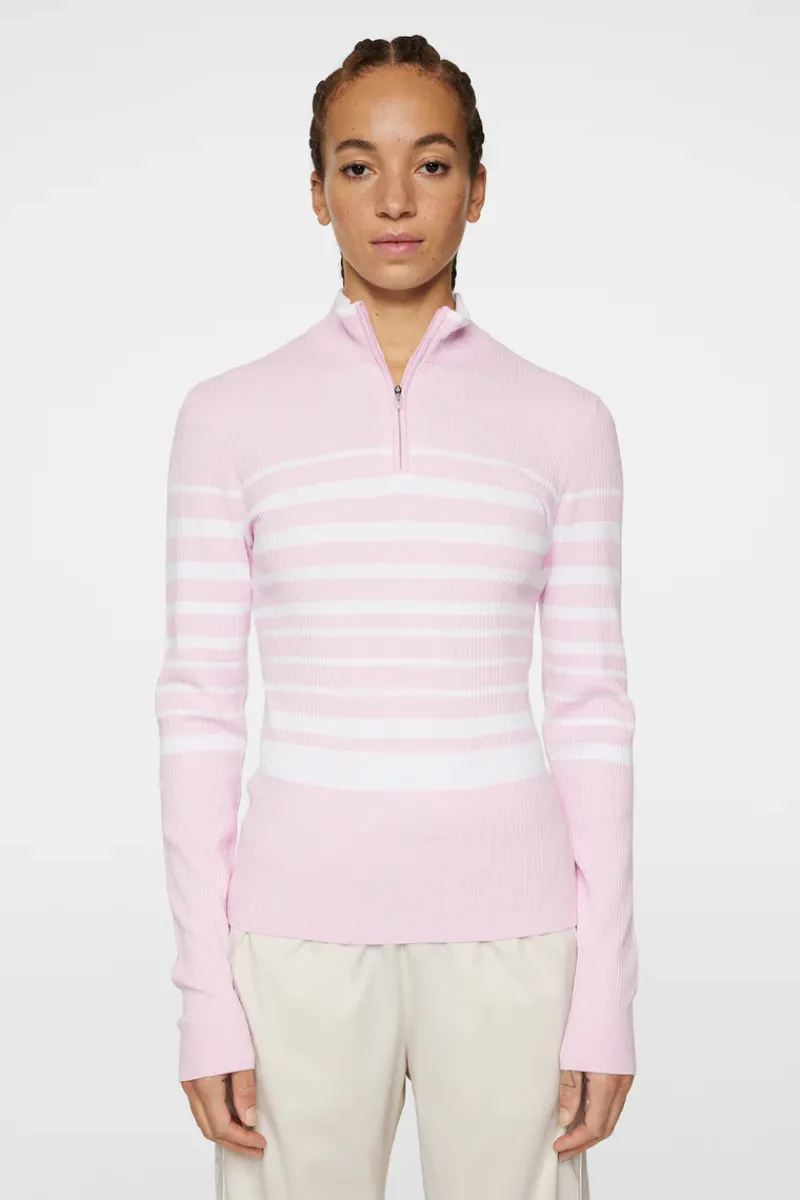 J.Lindeberg Cheryl Knitted Zip Sweater* Golf|Knitwear
