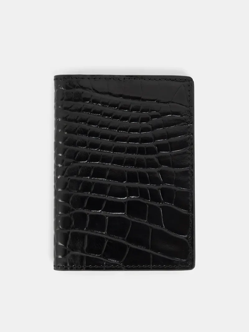 J.Lindeberg Croc Folded Card Holder* Wallets|Accessories