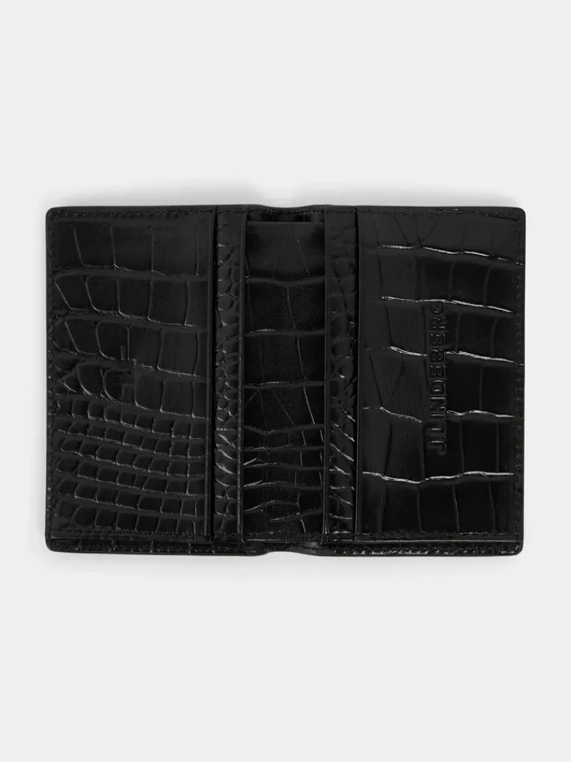 J.Lindeberg Croc Folded Card Holder* Wallets|Accessories