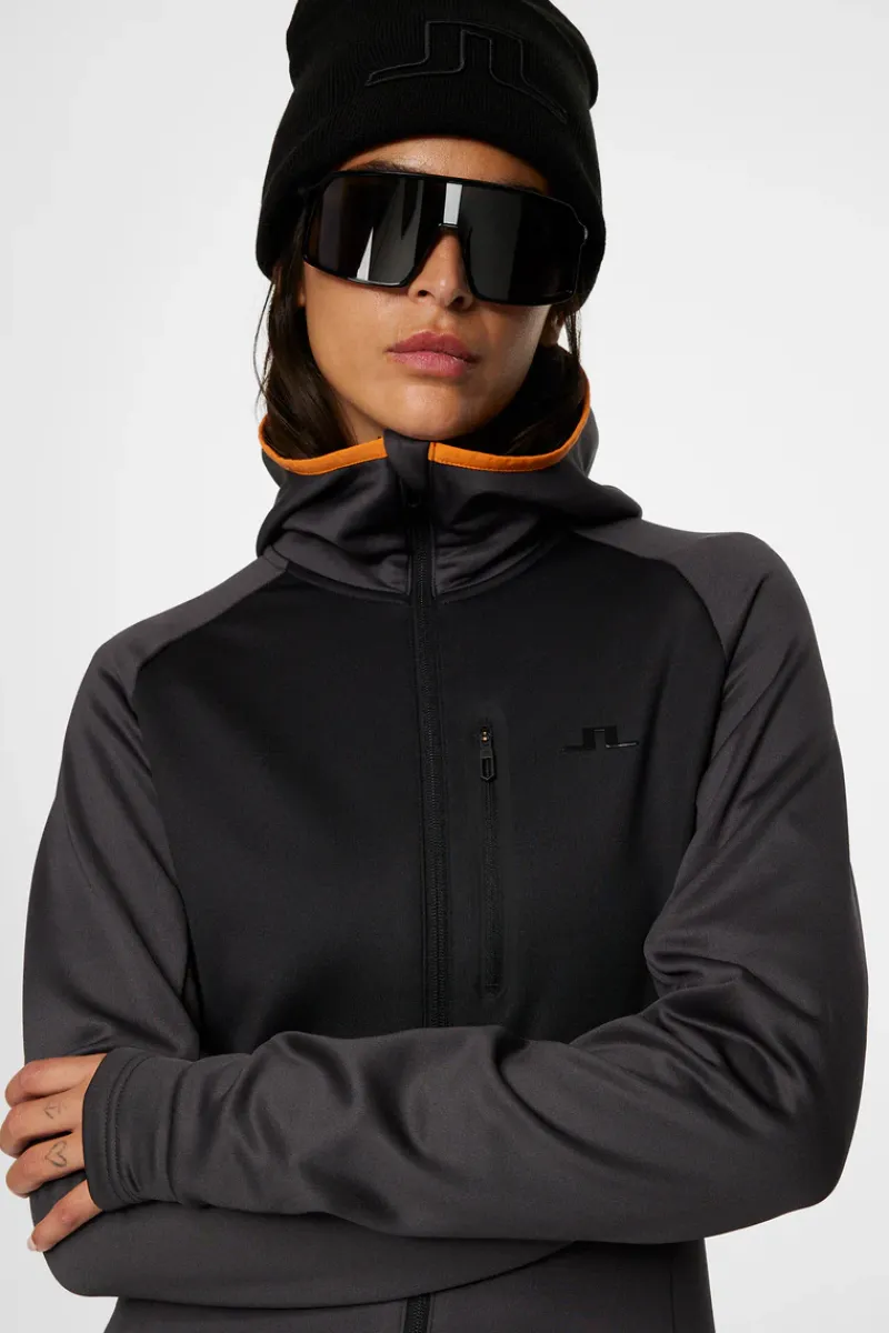 J.Lindeberg Elana Full Zip Hood* Basis- & Mellomlag|Base & Mellomlag