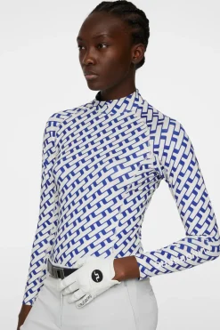 J.Lindeberg Ella Print Compression Top* Golf|Base & Mid Layers