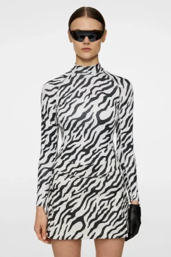 J.Lindeberg Ella Print Compression Top* Golf|Base & Mid Layers