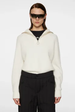 J.Lindeberg Finja Knitted Zip Sweater* Strikketøy|Strikkeklær
