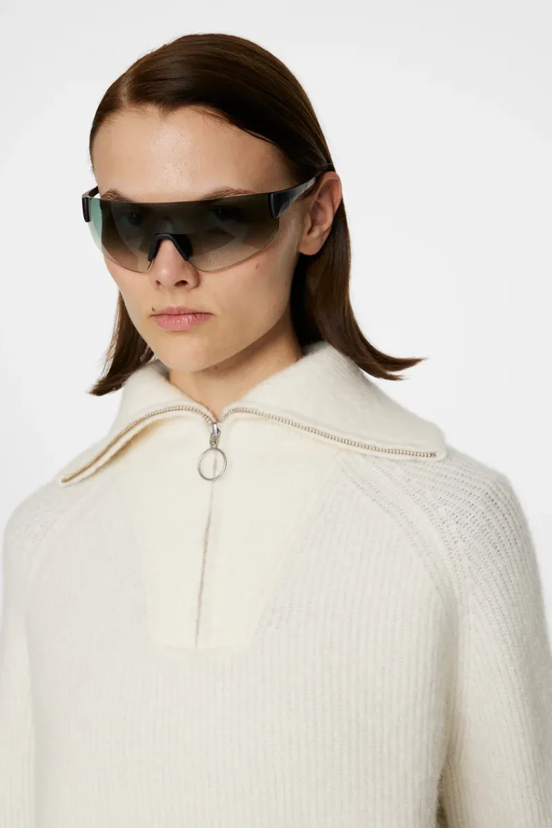 J.Lindeberg Finja Knitted Zip Sweater* Strikketøy|Strikkeklær