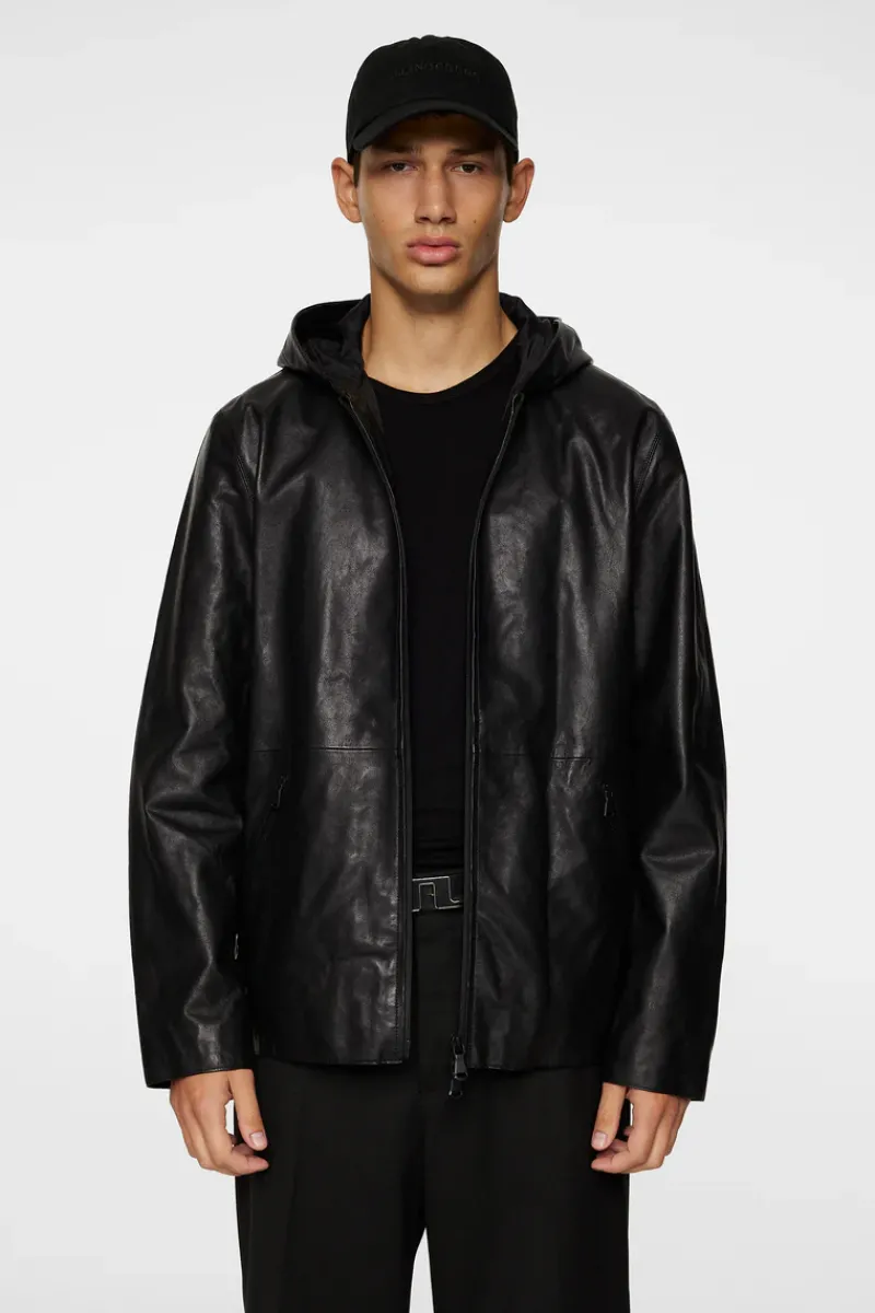 J.Lindeberg Hadley Leather Hoody Jacket* Jackets|Outerwear