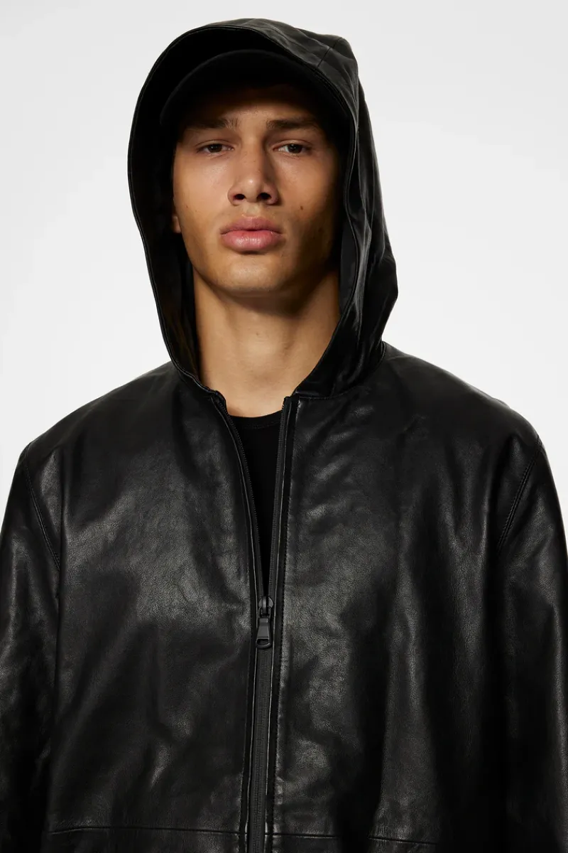 J.Lindeberg Hadley Leather Hoody Jacket* Jackets|Outerwear
