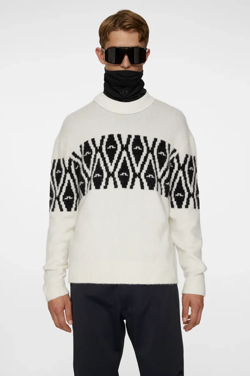 J.Lindeberg Jalen Jacquard Knitted Sweater* Ski|Topp