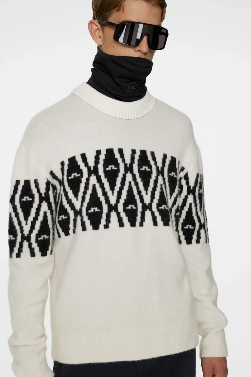 J.Lindeberg Jalen Jacquard Knitted Sweater* Ski|Topp