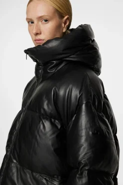 J.Lindeberg Jolene Leather Padded Jacket* Jakker|Jakker