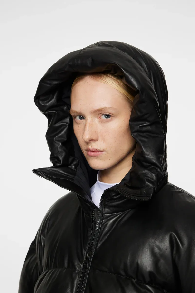 J.Lindeberg Jolene Leather Padded Jacket* Jakker|Jakker