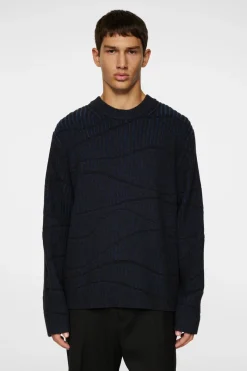 J.Lindeberg Ken Resonance Jacquard Crew* Knitwear|Tops