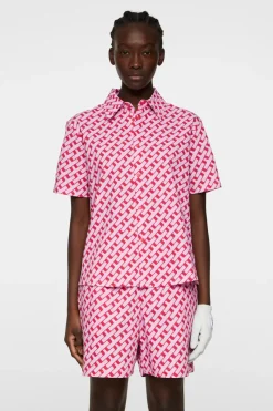 J.Lindeberg Linda Printed Shirt* Golf|Tops