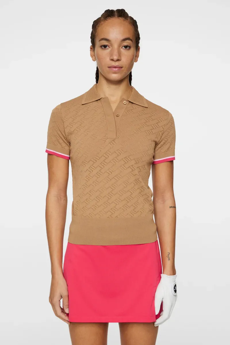 J.Lindeberg Lomi Knitted Polo Shirt* Golf|Knitwear