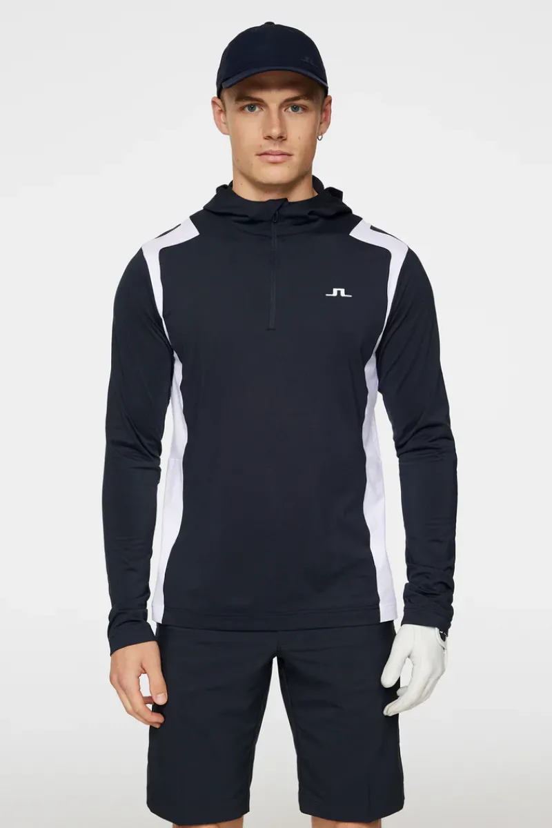 J.Lindeberg Lukas Quarter Zip Hood* Base & Mellomlag