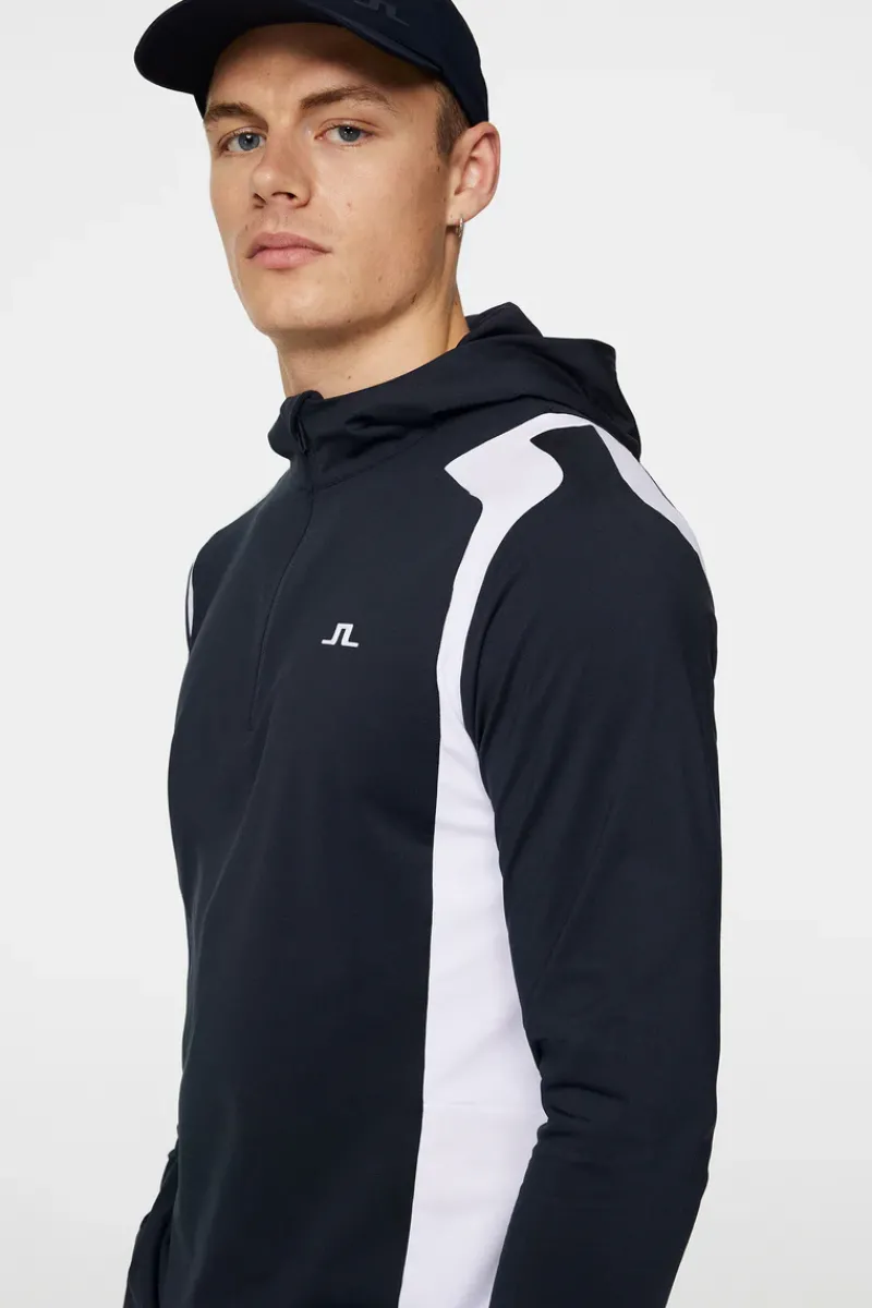 J.Lindeberg Lukas Quarter Zip Hood* Base & Mellomlag
