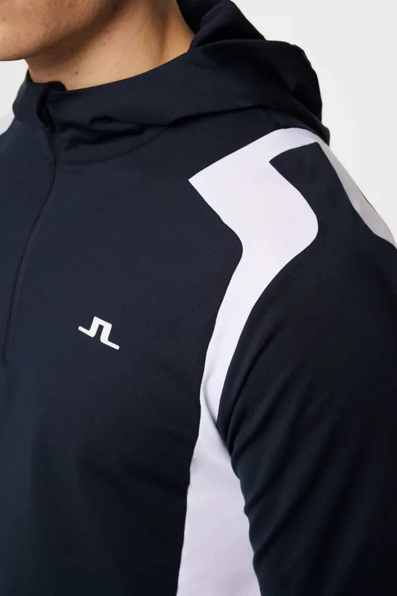 J.Lindeberg Lukas Quarter Zip Hood* Base & Mellomlag