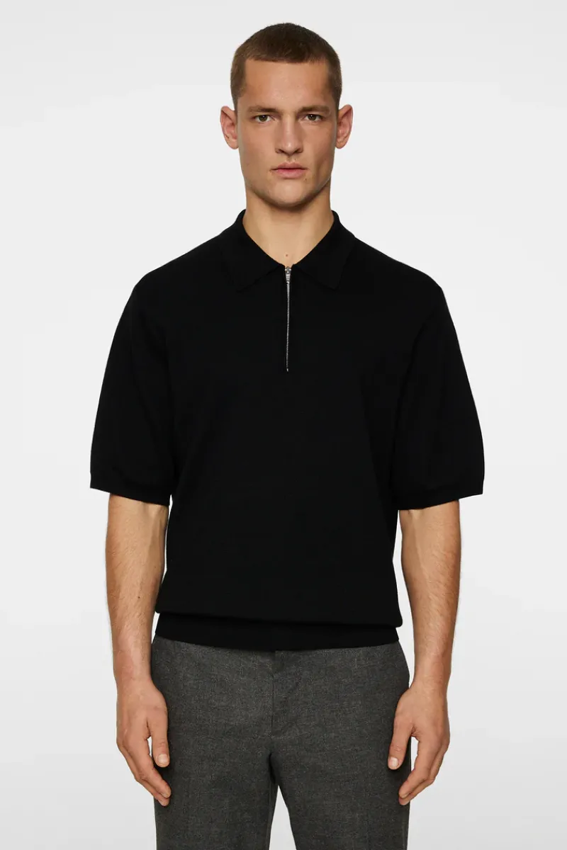 J.Lindeberg Tyler Quarter Zip Knit Polo* Polo Shirts|Knitwear