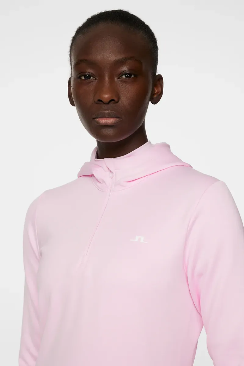 J.Lindeberg W Aerial Quarter Zip Hood* Golf|Base & Mid Layers