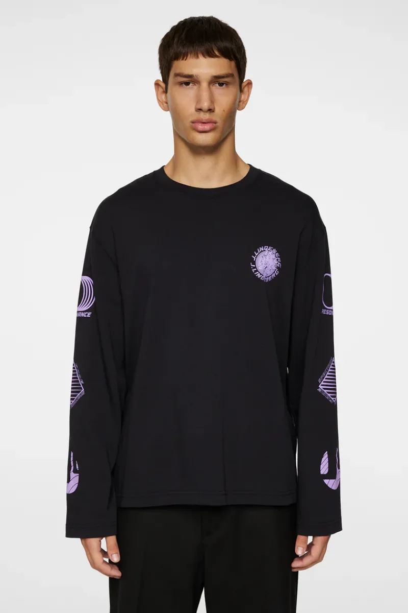 J.Lindeberg Walsh LS Print T-shirt* Tops|T-shirts