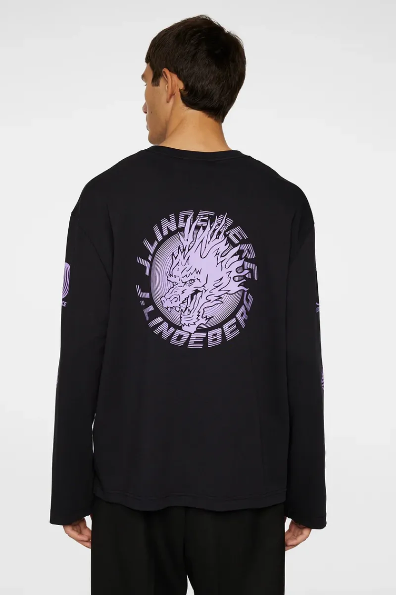 J.Lindeberg Walsh LS Print T-shirt* Tops|T-shirts