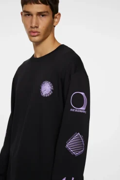 J.Lindeberg Walsh LS Print T-shirt* Tops|T-shirts